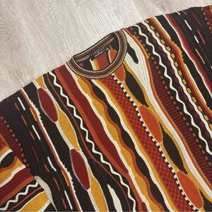 Vintage Protege Collection Multi Color Coogi Style Textured Sweater Size XXL